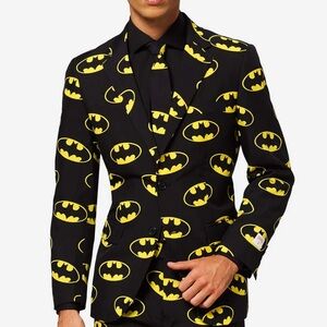 Opposuit  Vintage Festival Black and Yellow Graphic Batman Blazer